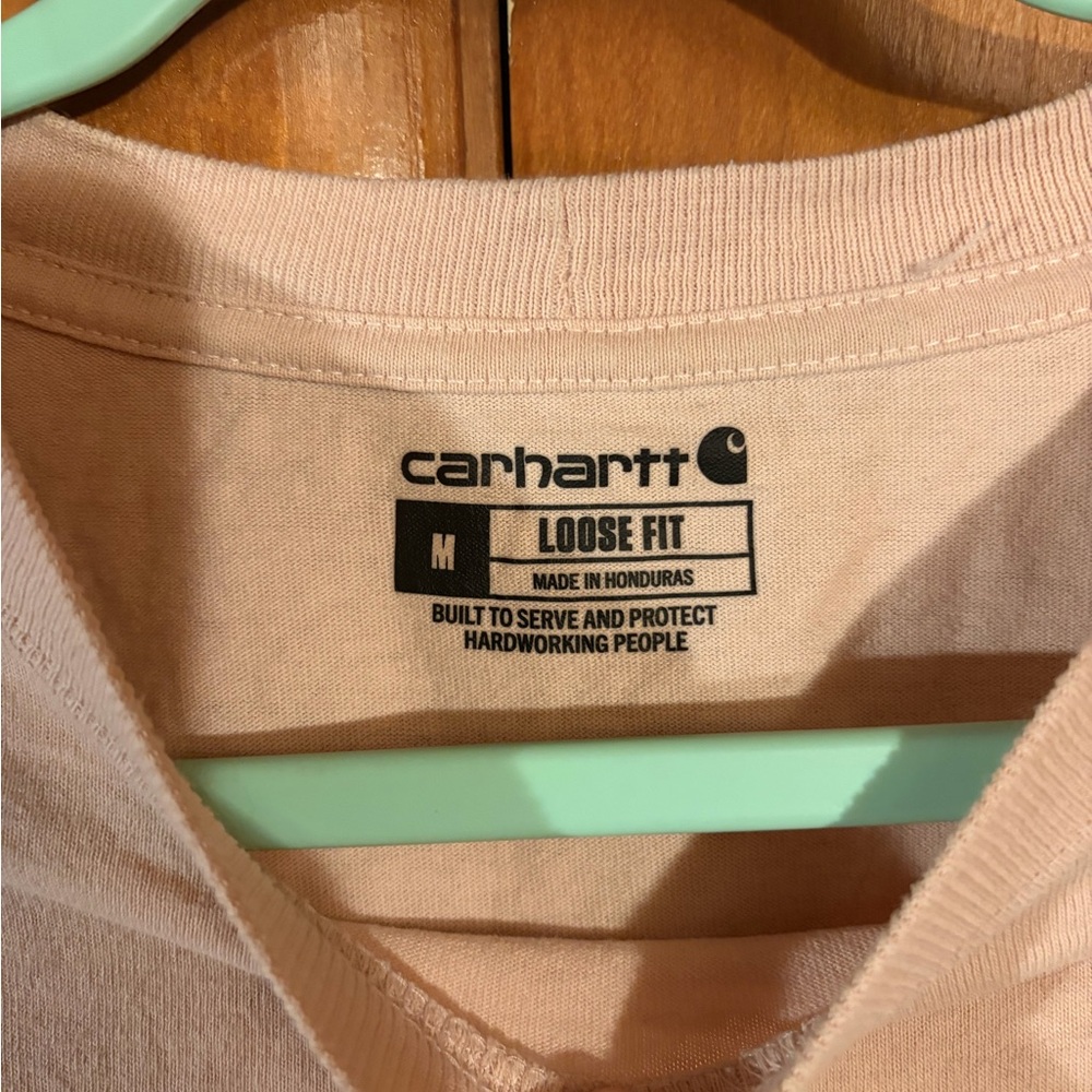 Carhartt Blush Pink Long Sleeve with Logo - Picture 5 of 6